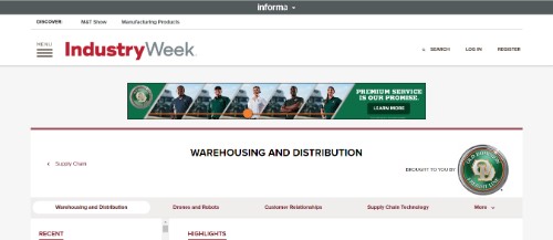 Industry Week's Warehousing and Distribution Blog