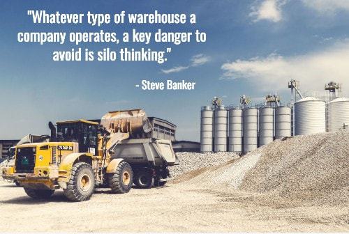 "Whatever type of warehouse a company operates, a key danger to avoid is silo thinking.  If your upstream suppliers can perform certain activities more cost effectively than you can at your warehouse, then your partners should perform these tasks and you should pay them a little extra.  Similarly, if performing certain tasks at your warehouse (for a marginal increase in labor costs) results in significant labor savings downstream (e.g., faster receiving and shelf replenishment at the stores), then those tasks should be done at your warehouse." — Steve Banker