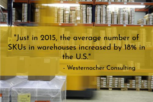 Warehouse automation stats: Warehouses are handling an ever-increasing number of SKUs. According to Westernacher Consulting, 