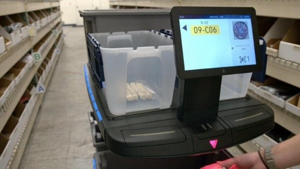 Robotic order fulfillment Reduces travel time and improved overall efficiency